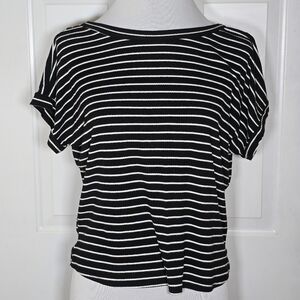 The Giving Black and White Striped Women's Top